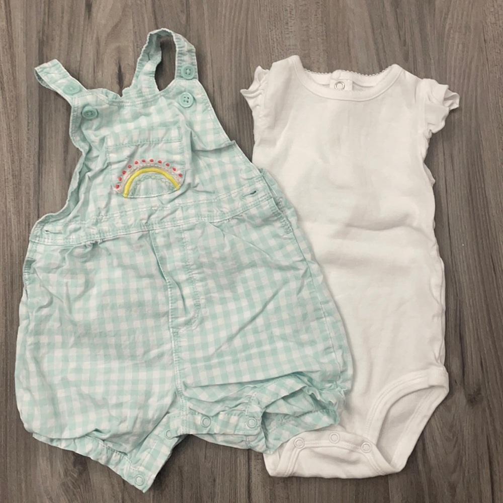 Carter’s Gingham overall outfit